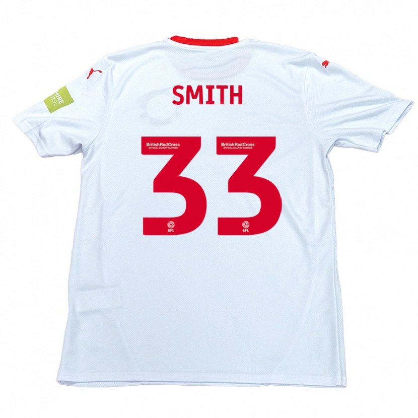 Danxen Mann Pele Smith #33 Hvit Bortetrøye Drakt Trøye 2024/25 Skjorter T-Skjorte