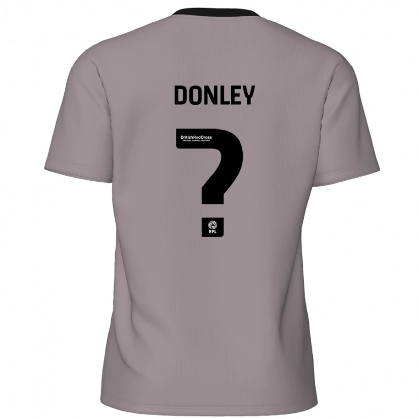 Danxen Mann Jamie Donley #0 Grå Bortetrøye Drakt Trøye 2024/25 Skjorter T-Skjorte
