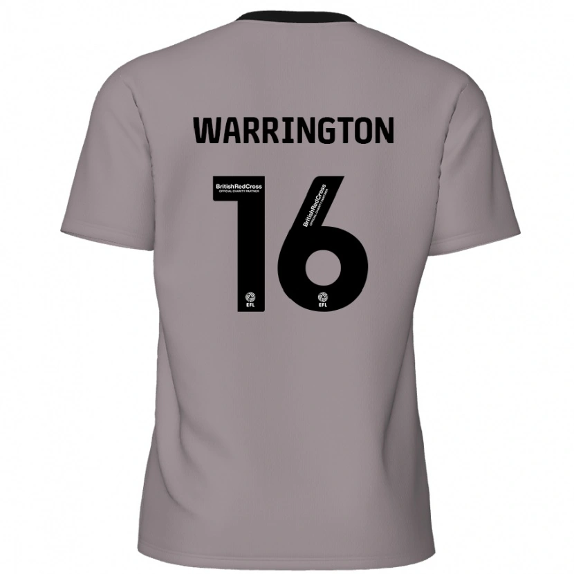 Danxen Mann Lewis Warrington #16 Grå Bortetrøye Drakt Trøye 2024/25 Skjorter T-Skjorte