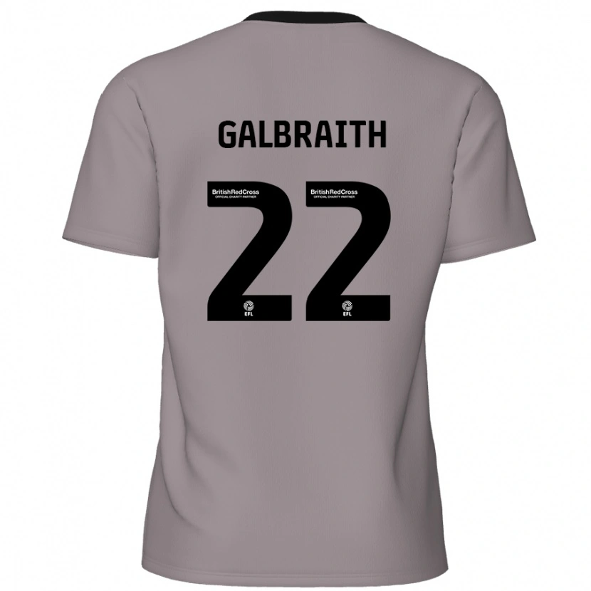 Danxen Mann Ethan Galbraith #22 Grå Bortetrøye Drakt Trøye 2024/25 Skjorter T-Skjorte