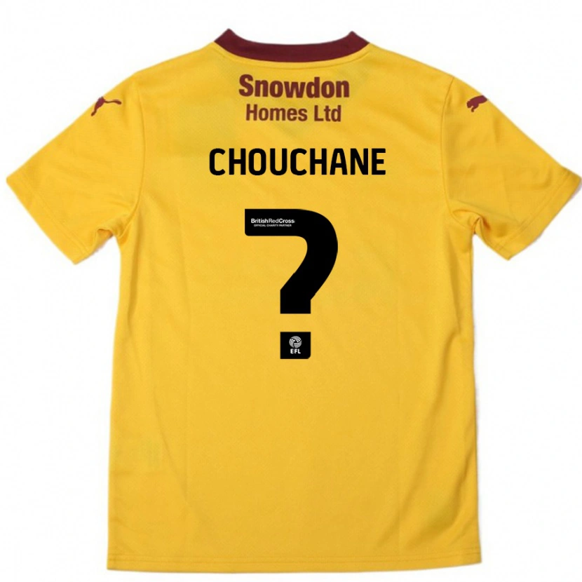 Danxen Mann Samy Chouchane #0 Oransje Burgund Bortetrøye Drakt Trøye 2024/25 Skjorter T-Skjorte