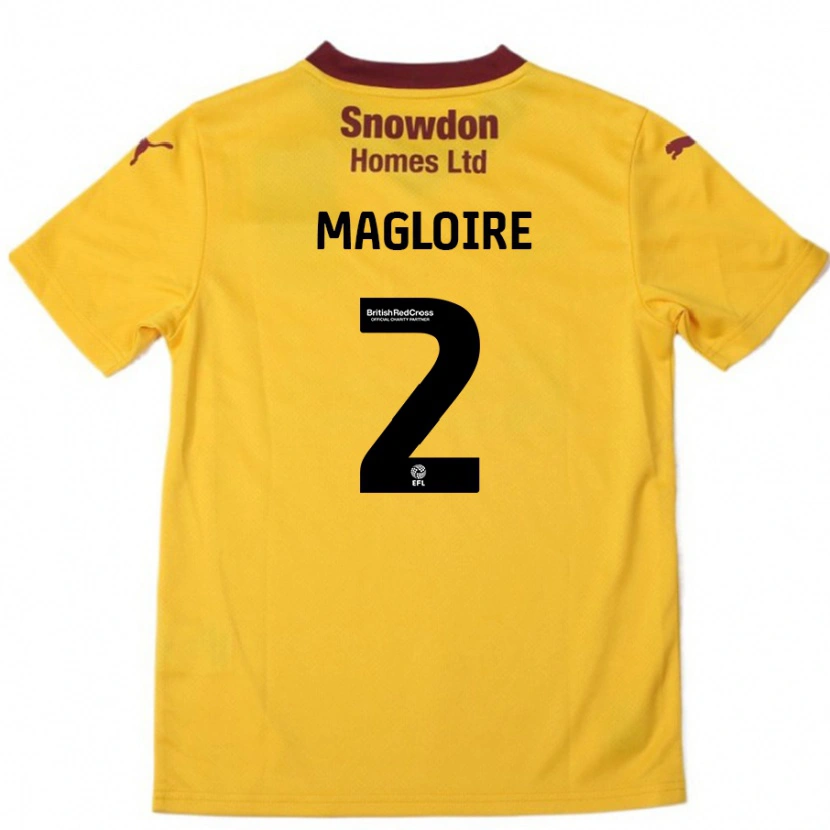 Danxen Mann Tyler Magloire #2 Oransje Burgund Bortetrøye Drakt Trøye 2024/25 Skjorter T-Skjorte