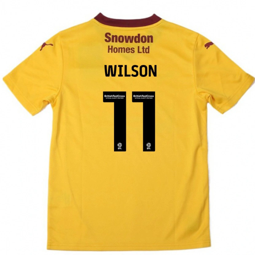Danxen Mann James Wilson #11 Oransje Burgund Bortetrøye Drakt Trøye 2024/25 Skjorter T-Skjorte