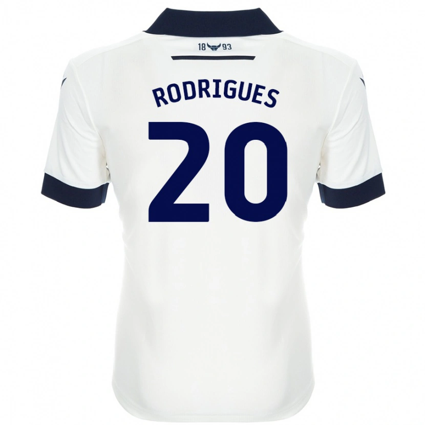 Danxen Mann Rúben Rodrigues #20 Hvit Marineblå Bortetrøye Drakt Trøye 2024/25 Skjorter T-Skjorte
