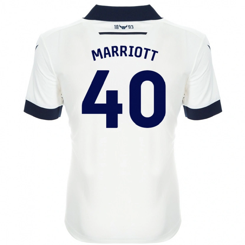 Danxen Mann Monty Marriott #40 Hvit Marineblå Bortetrøye Drakt Trøye 2024/25 Skjorter T-Skjorte