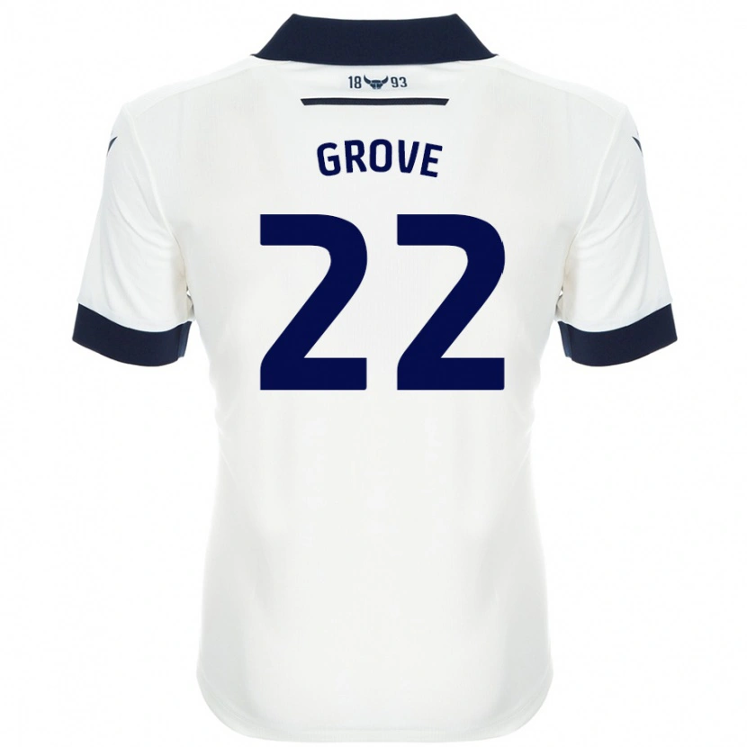 Danxen Mann Jade Grove #22 Hvit Marineblå Bortetrøye Drakt Trøye 2024/25 Skjorter T-Skjorte