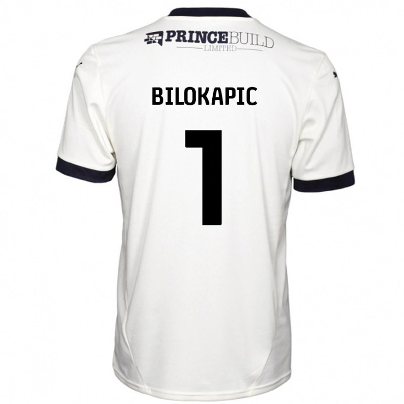 Danxen Mann Nicholas Bilokapic #1 Off White Svart Bortetrøye Drakt Trøye 2024/25 Skjorter T-Skjorte
