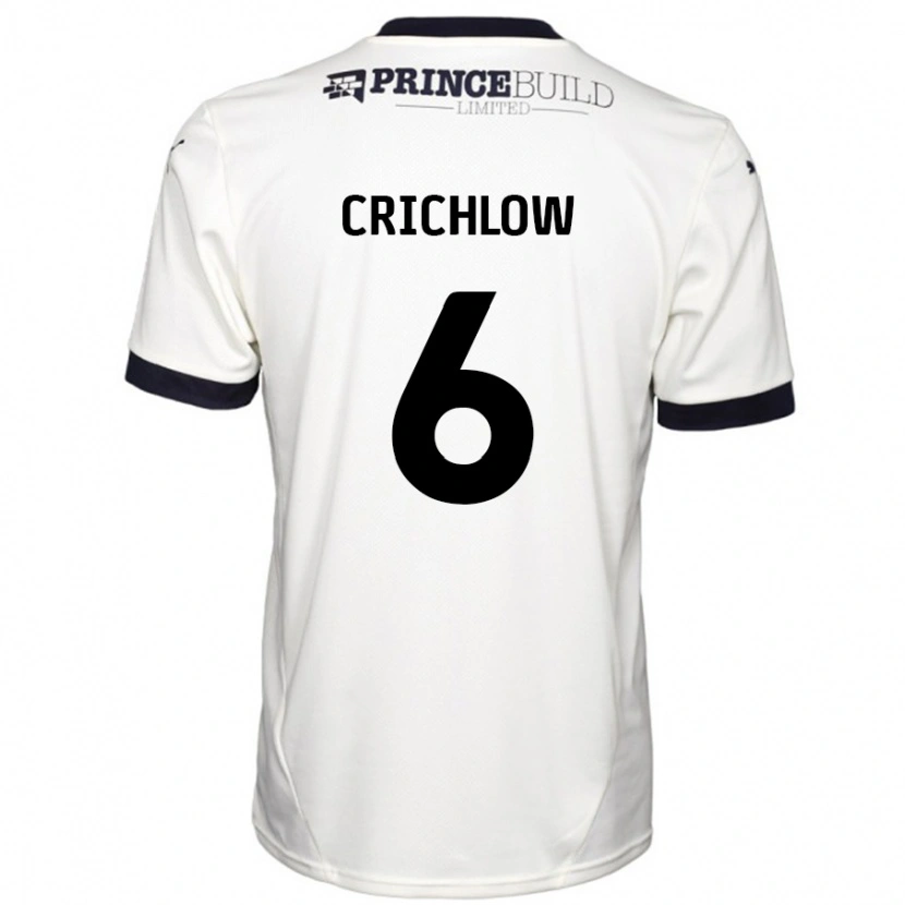 Danxen Mann Romoney Crichlow #6 Off White Svart Bortetrøye Drakt Trøye 2024/25 Skjorter T-Skjorte