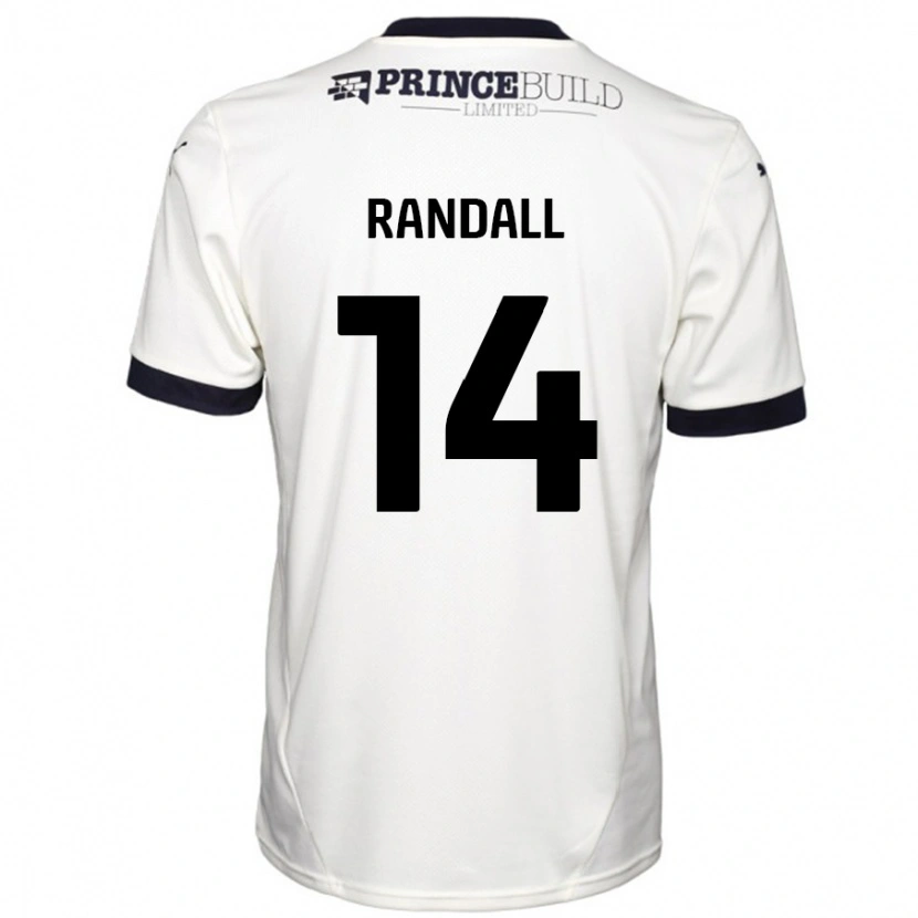 Danxen Mann Joel Randall #14 Off White Svart Bortetrøye Drakt Trøye 2024/25 Skjorter T-Skjorte