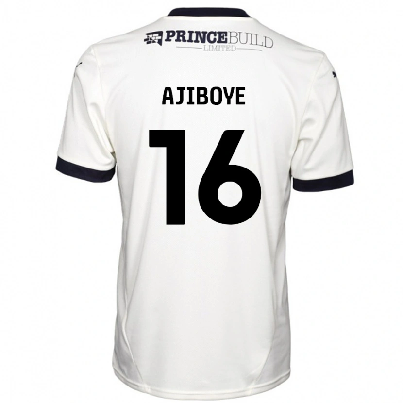 Danxen Mann David Ajiboye #16 Off White Svart Bortetrøye Drakt Trøye 2024/25 Skjorter T-Skjorte