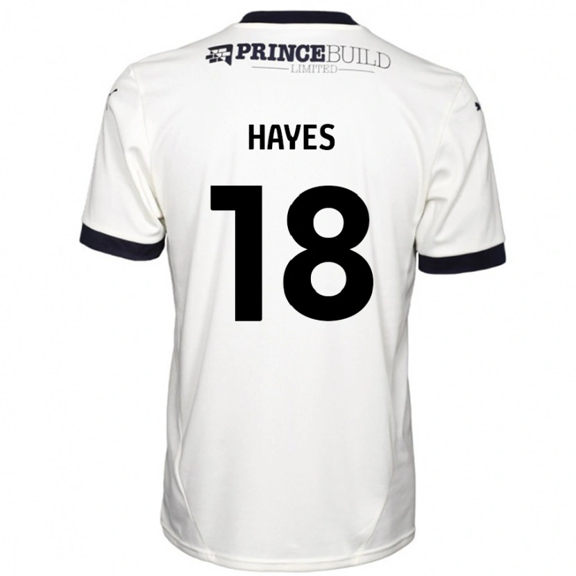 Danxen Mann Cian Hayes #18 Off White Svart Bortetrøye Drakt Trøye 2024/25 Skjorter T-Skjorte