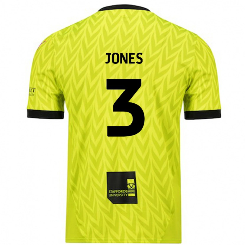 Danxen Mann Dan Jones #3 Fluorescerende Grønn Bortetrøye Drakt Trøye 2024/25 Skjorter T-Skjorte