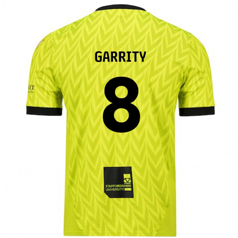Danxen Mann Ben Garrity #8 Fluorescerende Grønn Bortetrøye Drakt Trøye 2024/25 Skjorter T-Skjorte