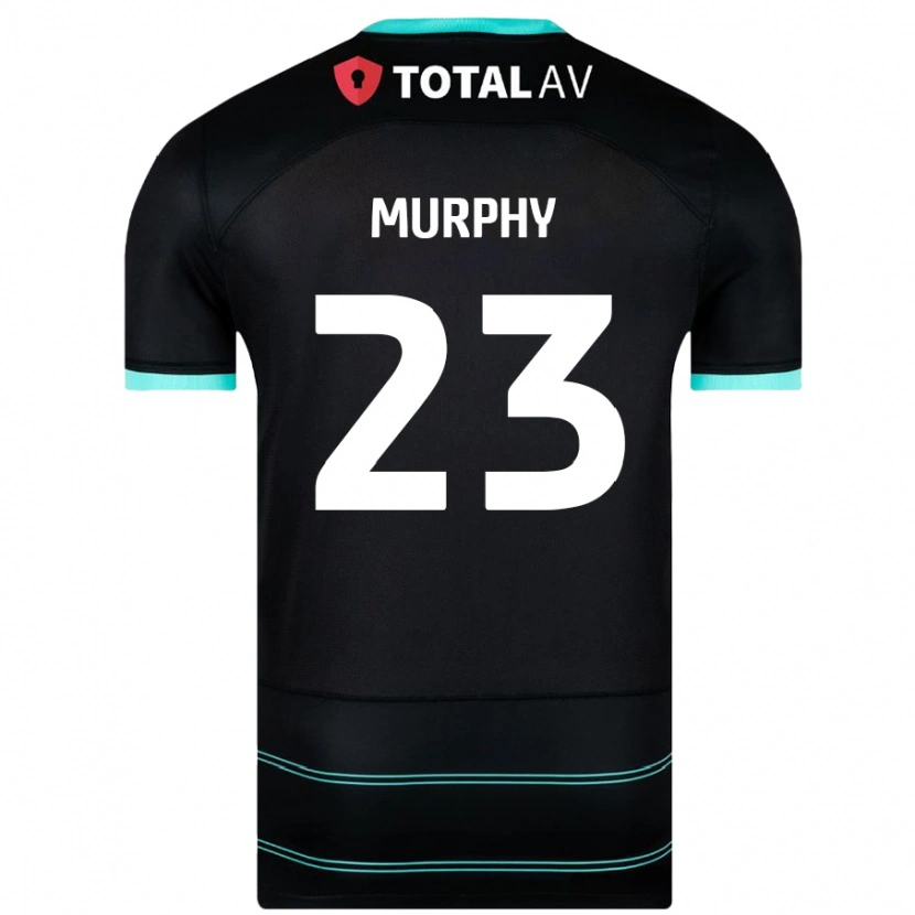 Danxen Mann Josh Murphy #23 Svart Bortetrøye Drakt Trøye 2024/25 Skjorter T-Skjorte
