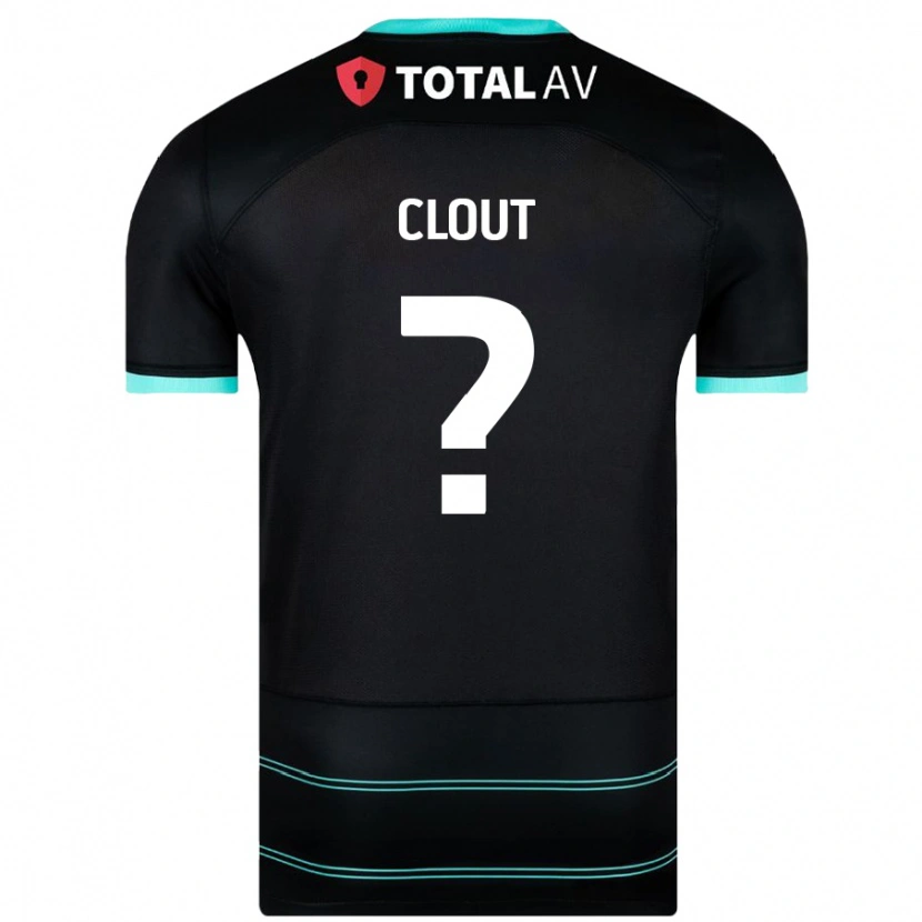 Danxen Mann Harry Clout #0 Svart Bortetrøye Drakt Trøye 2024/25 Skjorter T-Skjorte