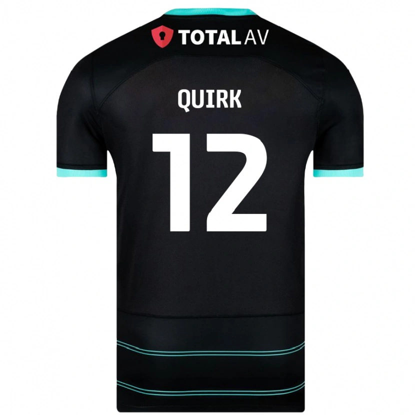 Danxen Mann Sophie Quirk #12 Svart Bortetrøye Drakt Trøye 2024/25 Skjorter T-Skjorte