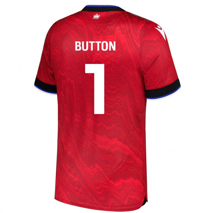 Danxen Mann David Button #1 Rød Svart Bortetrøye Drakt Trøye 2024/25 Skjorter T-Skjorte