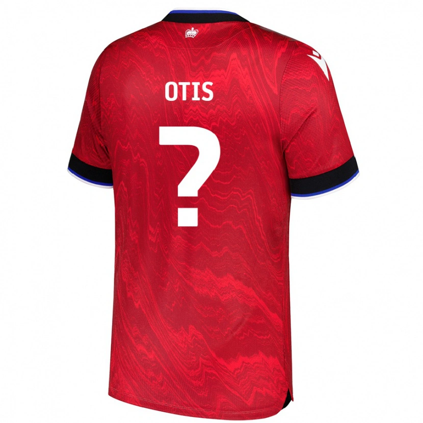 Danxen Mann Lewis Otis #0 Rød Svart Bortetrøye Drakt Trøye 2024/25 Skjorter T-Skjorte