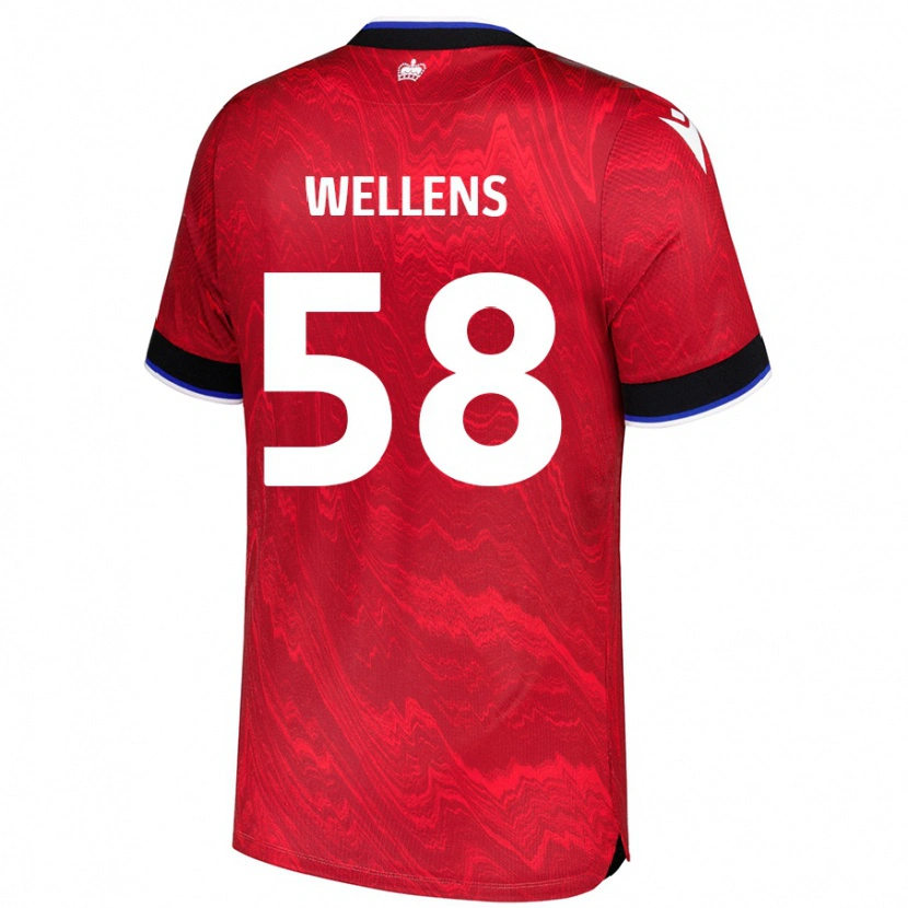 Danxen Mann Charlie Wellens #58 Rød Svart Bortetrøye Drakt Trøye 2024/25 Skjorter T-Skjorte
