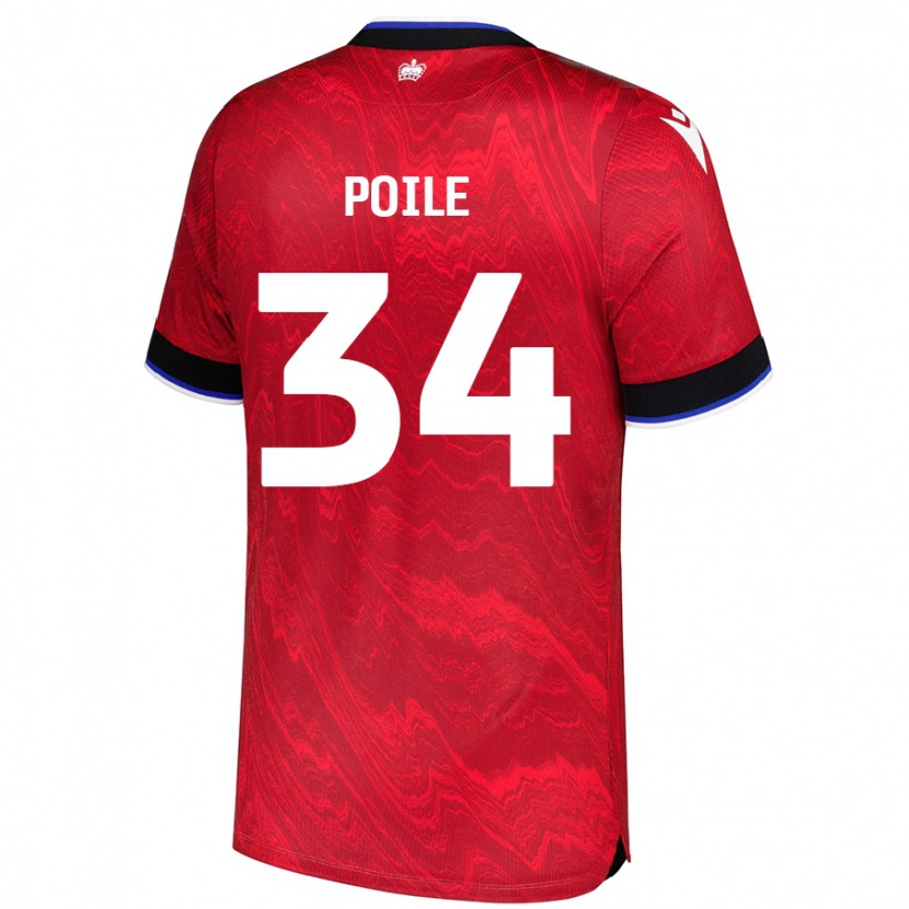 Danxen Mann Imogen Poile #34 Rød Svart Bortetrøye Drakt Trøye 2024/25 Skjorter T-Skjorte