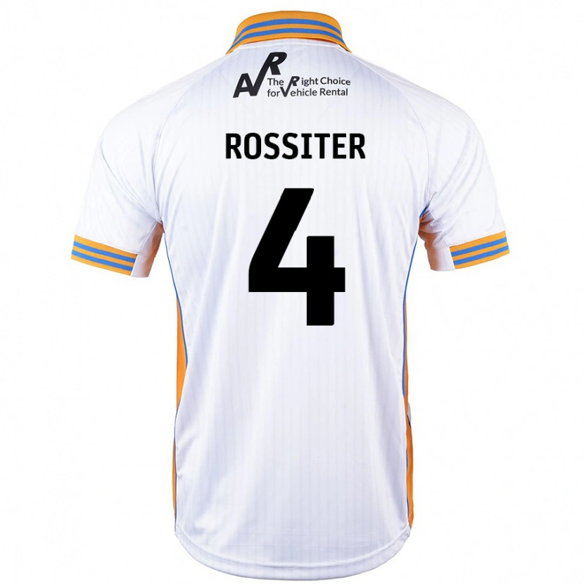 Danxen Mann Jordan Rossiter #4 Hvit Bortetrøye Drakt Trøye 2024/25 Skjorter T-Skjorte