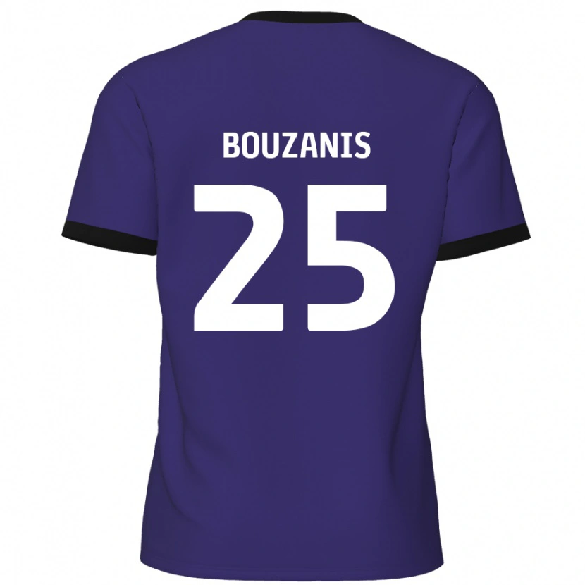 Danxen Mann Dean Bouzanis #25 Lilla Bortetrøye Drakt Trøye 2024/25 Skjorter T-Skjorte