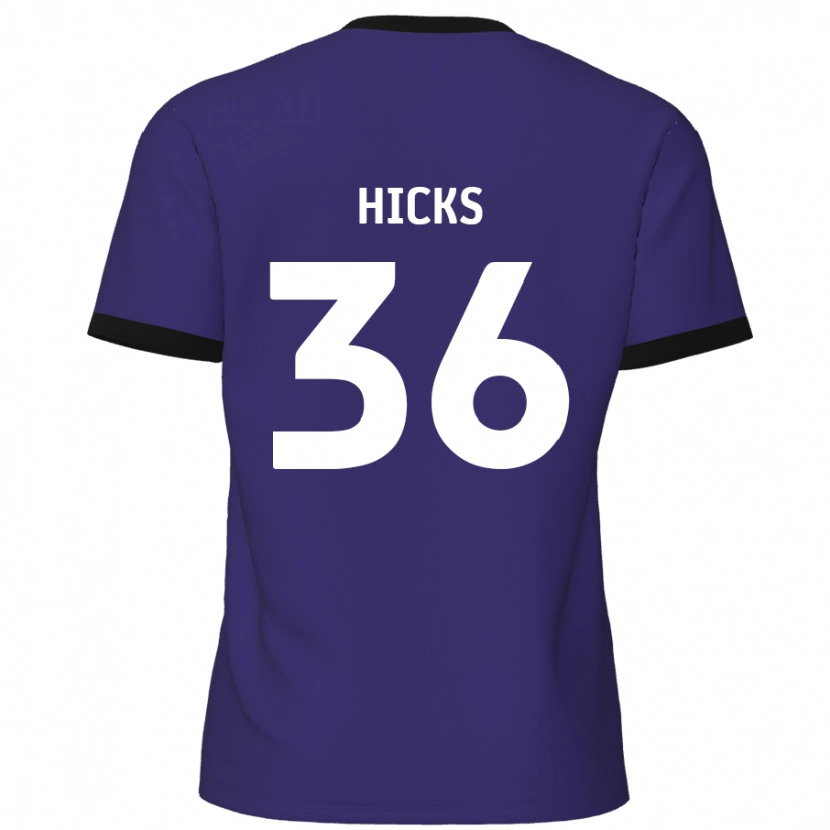 Danxen Mann David Hicks #36 Lilla Bortetrøye Drakt Trøye 2024/25 Skjorter T-Skjorte