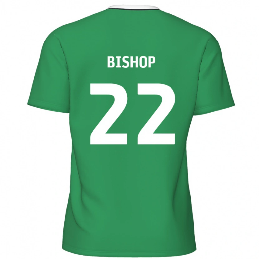 Danxen Mann Nathan Bishop #22 Grønne Hvite Striper Bortetrøye Drakt Trøye 2024/25 Skjorter T-Skjorte