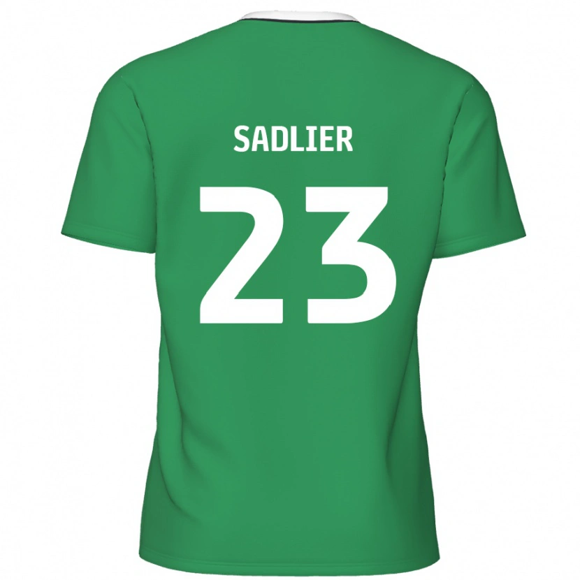 Danxen Mann Kieran Sadlier #23 Grønne Hvite Striper Bortetrøye Drakt Trøye 2024/25 Skjorter T-Skjorte
