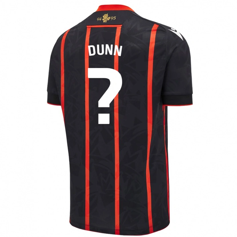 Danxen Mann Isaac Dunn #0 Svart Rød Bortetrøye Drakt Trøye 2024/25 Skjorter T-Skjorte