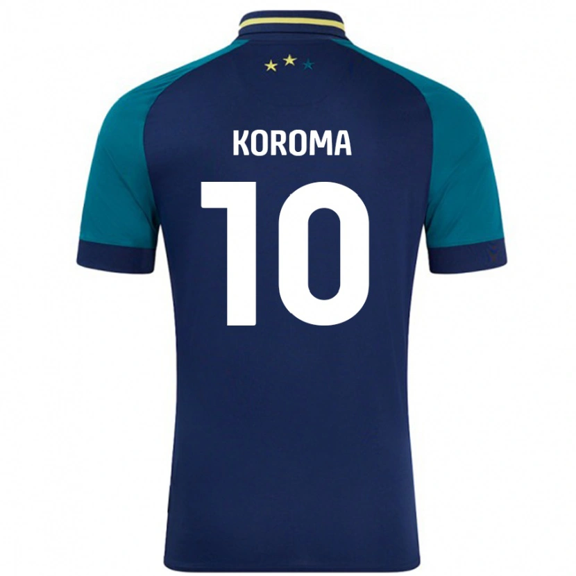 Danxen Mann Josh Koroma #10 Marine Mørkegrønn Bortetrøye Drakt Trøye 2024/25 Skjorter T-Skjorte