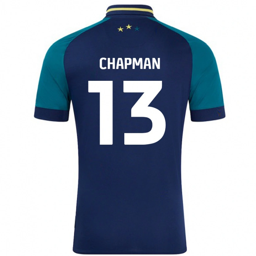 Danxen Mann Jacob Chapman #13 Marine Mørkegrønn Bortetrøye Drakt Trøye 2024/25 Skjorter T-Skjorte