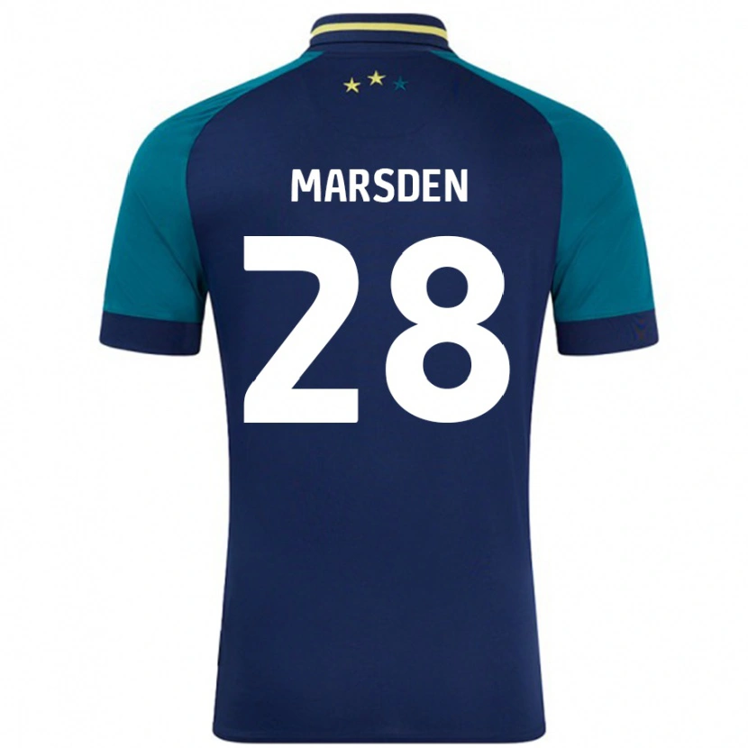 Danxen Mann Brooke Marsden #28 Marine Mørkegrønn Bortetrøye Drakt Trøye 2024/25 Skjorter T-Skjorte