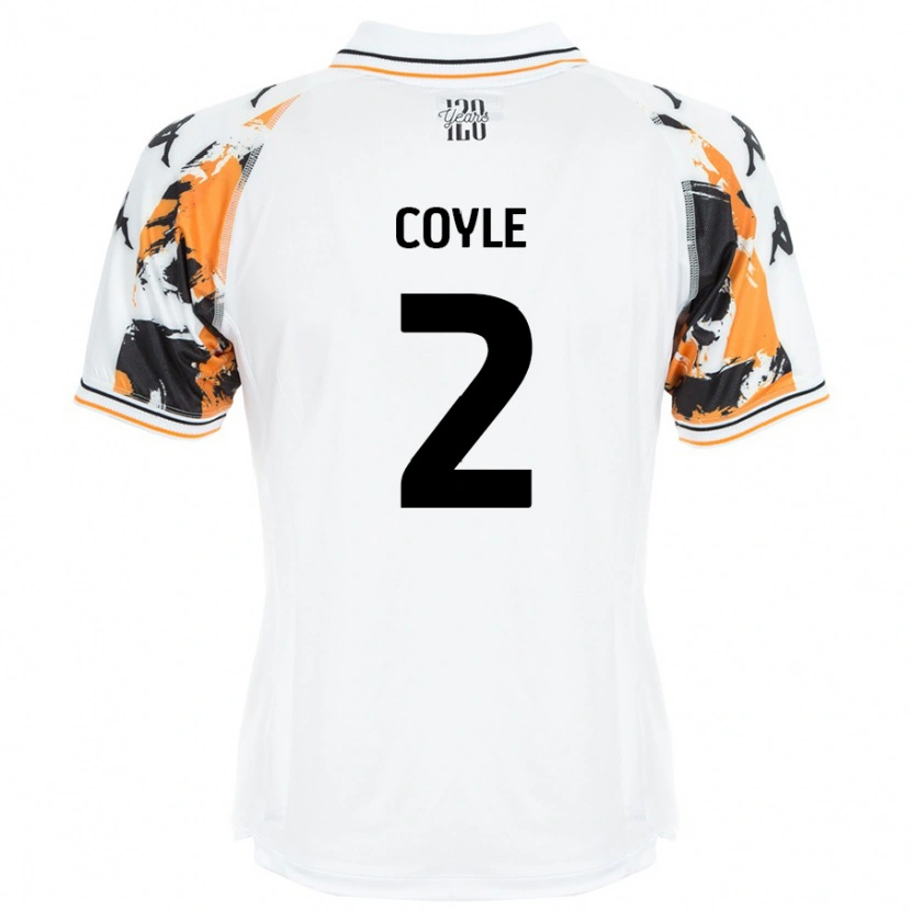 Danxen Mann Lewie Coyle #2 Hvit Bortetrøye Drakt Trøye 2024/25 Skjorter T-Skjorte