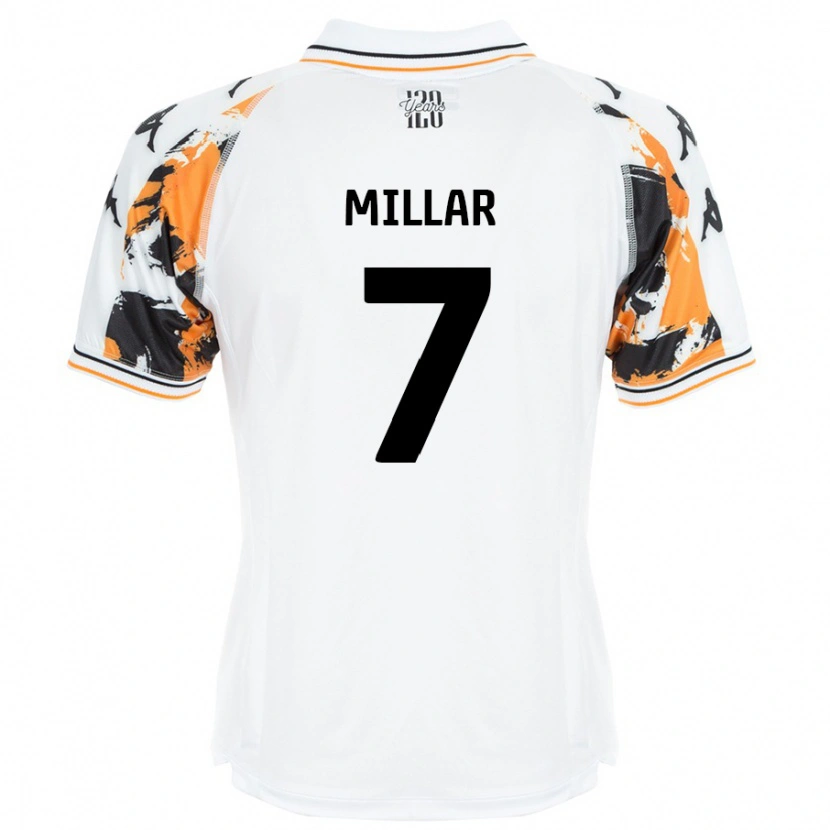 Danxen Mann Liam Millar #7 Hvit Bortetrøye Drakt Trøye 2024/25 Skjorter T-Skjorte