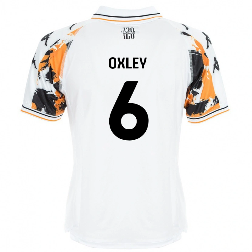Danxen Mann Tilly Oxley #6 Hvit Bortetrøye Drakt Trøye 2024/25 Skjorter T-Skjorte