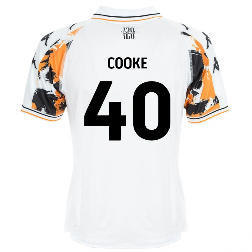 Danxen Mann Megan Cooke #40 Hvit Bortetrøye Drakt Trøye 2024/25 Skjorter T-Skjorte