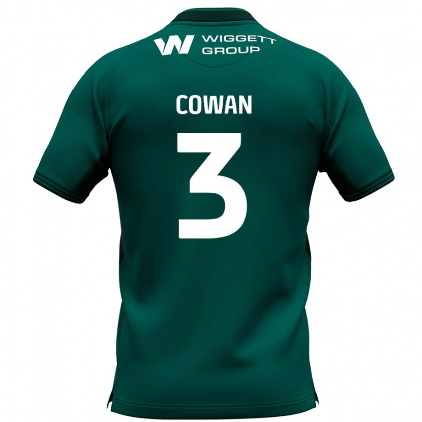 Danxen Mann Leanne Cowan #3 Grønn Bortetrøye Drakt Trøye 2024/25 Skjorter T-Skjorte