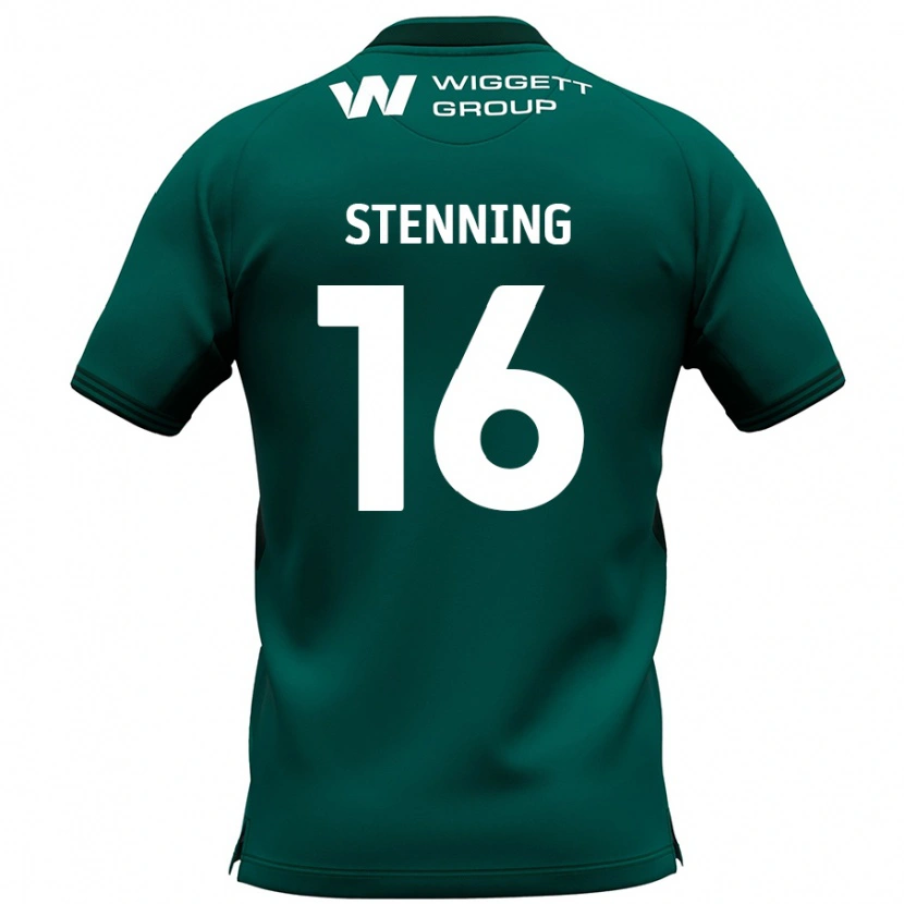 Danxen Mann Ellie Stenning #16 Grønn Bortetrøye Drakt Trøye 2024/25 Skjorter T-Skjorte