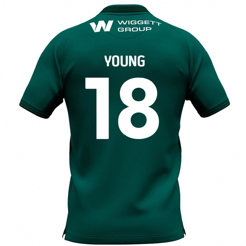 Danxen Mann Michelle Young #18 Grønn Bortetrøye Drakt Trøye 2024/25 Skjorter T-Skjorte