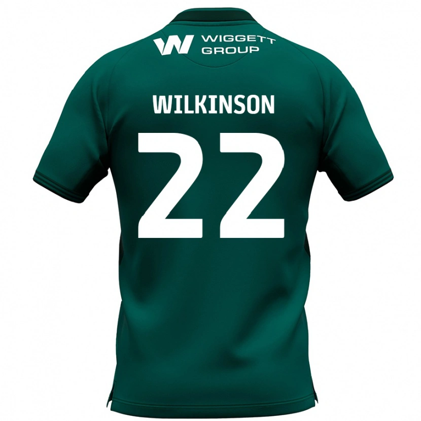 Danxen Mann Chloe Wilkinson #22 Grønn Bortetrøye Drakt Trøye 2024/25 Skjorter T-Skjorte