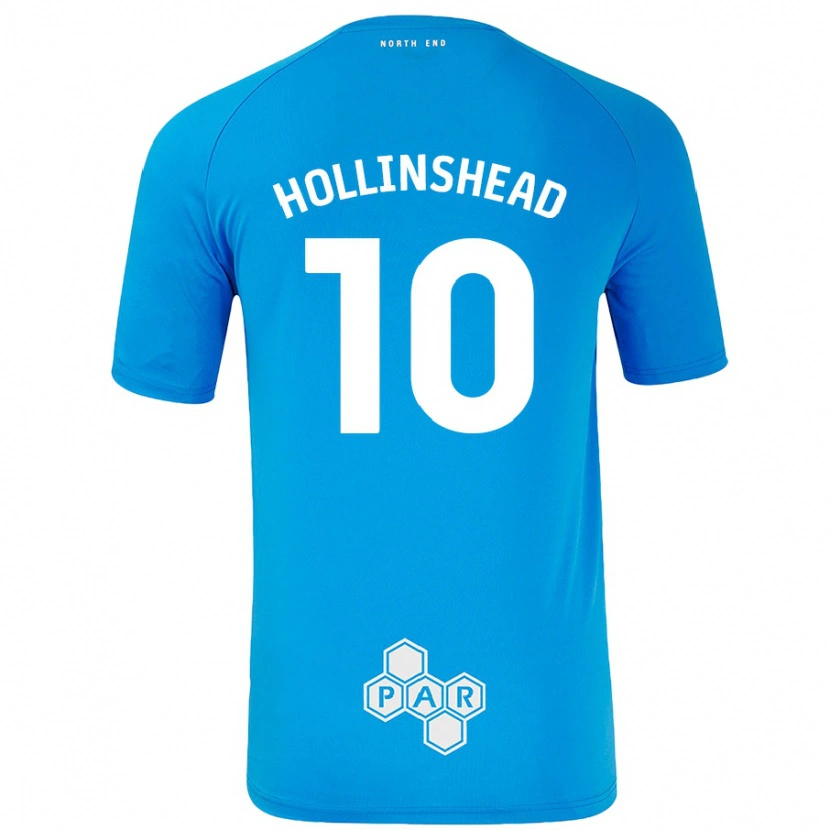 Danxen Mann Emily Hollinshead #10 Himmelblå Bortetrøye Drakt Trøye 2024/25 Skjorter T-Skjorte