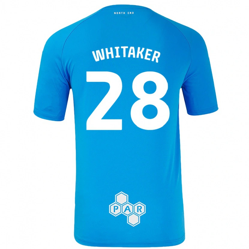Danxen Mann Eve Whitaker #28 Himmelblå Bortetrøye Drakt Trøye 2024/25 Skjorter T-Skjorte