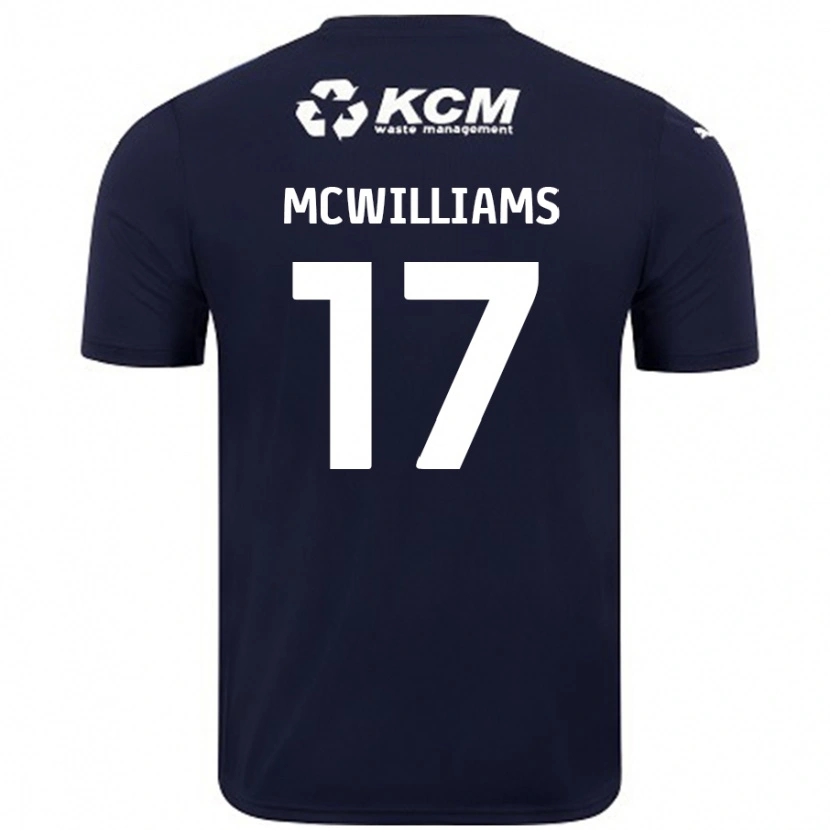 Danxen Mann Shaun Mcwilliams #17 Marineblå Bortetrøye Drakt Trøye 2024/25 Skjorter T-Skjorte