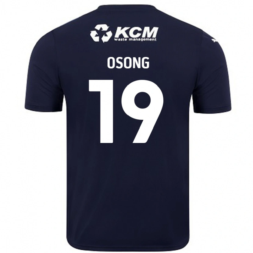 Danxen Mann Detlef Esapa Osong #19 Marineblå Bortetrøye Drakt Trøye 2024/25 Skjorter T-Skjorte