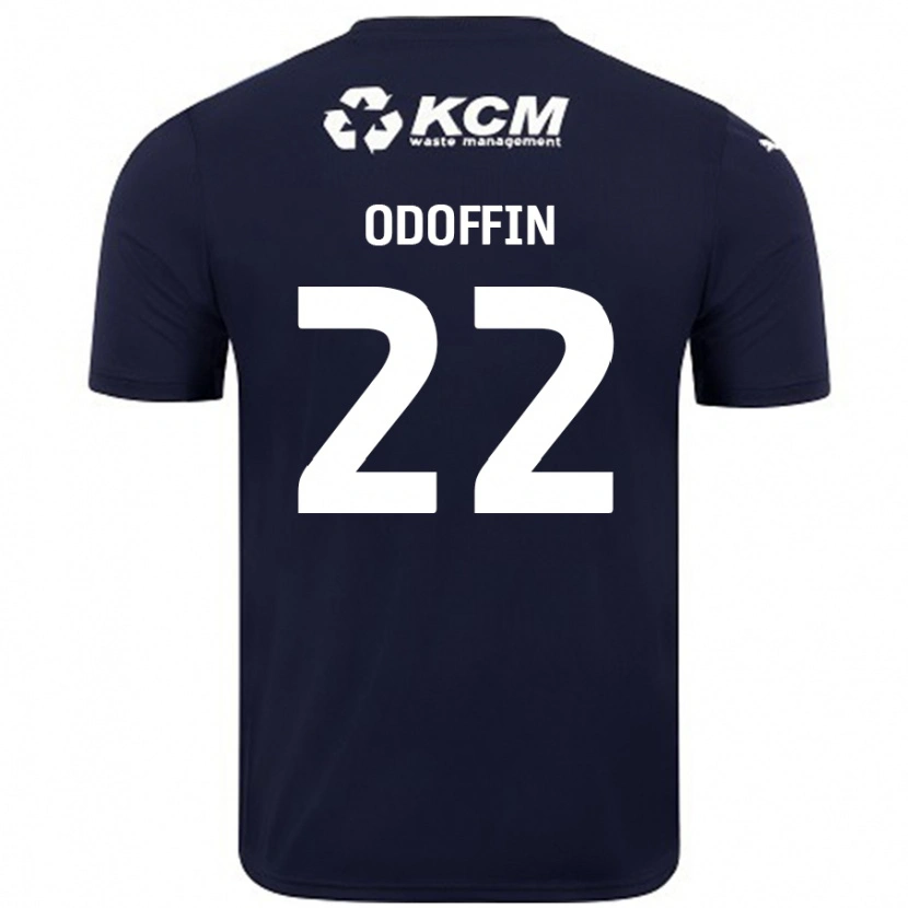 Danxen Mann Hakeem Odoffin #22 Marineblå Bortetrøye Drakt Trøye 2024/25 Skjorter T-Skjorte