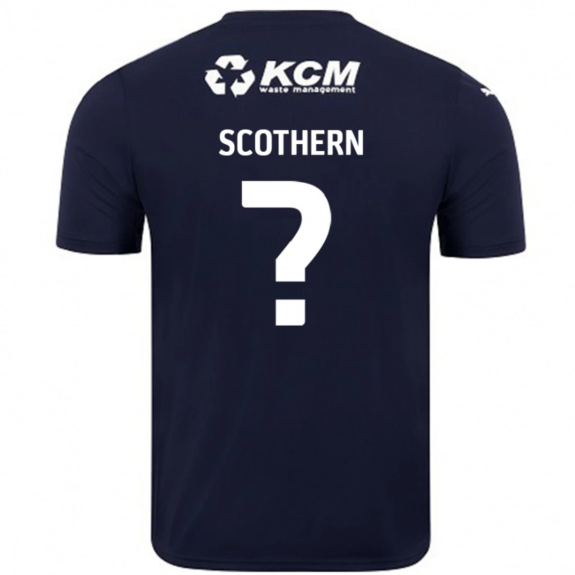 Danxen Mann Ben Scothern #0 Marineblå Bortetrøye Drakt Trøye 2024/25 Skjorter T-Skjorte