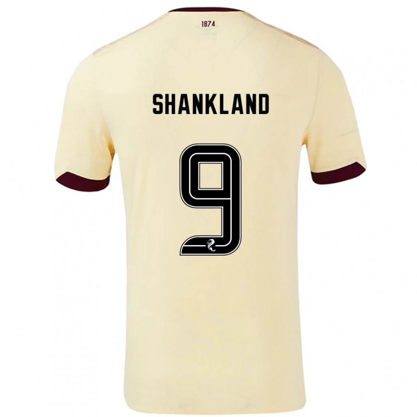Danxen Mann Lawrence Shankland #9 Krem Burgund Bortetrøye Drakt Trøye 2024/25 Skjorter T-Skjorte