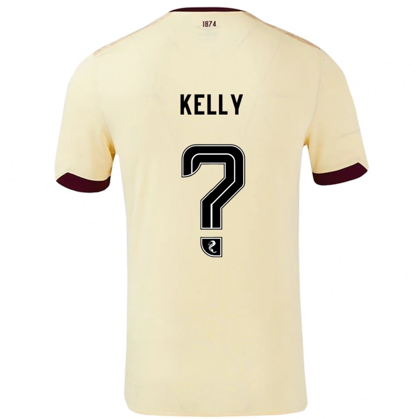 Danxen Mann Ryan Kelly #0 Krem Burgund Bortetrøye Drakt Trøye 2024/25 Skjorter T-Skjorte