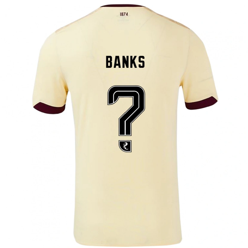 Danxen Mann Euan Banks #0 Krem Burgund Bortetrøye Drakt Trøye 2024/25 Skjorter T-Skjorte